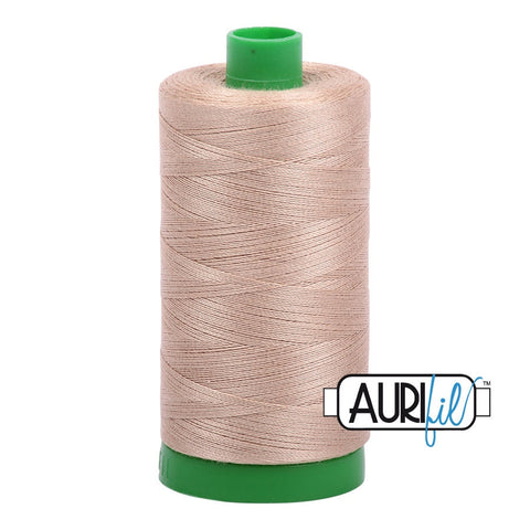 AURIFIL 2326 Sand MAKO 40 Weight Wt 1000m 1094y Spool Quilt Cotton Quilting Thread