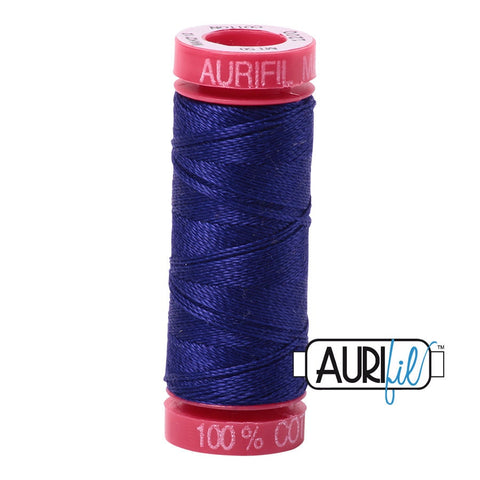 AURIFIL 1200 Blue Violet MAKO 12 Weight Wt 54 Yards Spool Quilt Cotton Quilting Thread