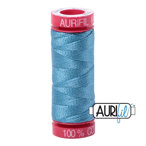 AURIFIL 2815 Teal Blue MAKO 12 Weight Wt 54 Yards Spool Quilt Cotton Quilting Thread