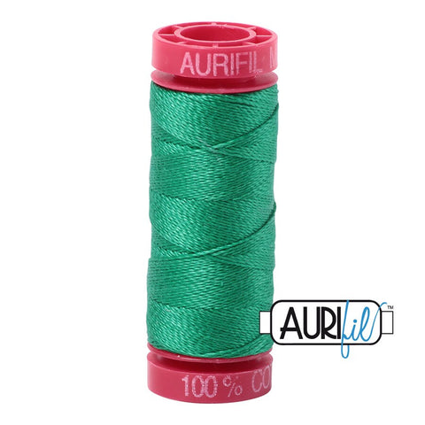 AURIFIL 2865 Emerald Green MAKO 12 Weight Wt 54 Yards Spool Quilt Cotton Quilting Thread