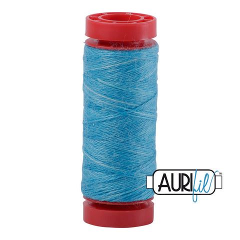 Aurifil LANA WOOL 8008  Baby Blue Eyes Variegated 12 Weight Wt 50 Meters 54 Yards Spool Quilt Wool Quilting Thread