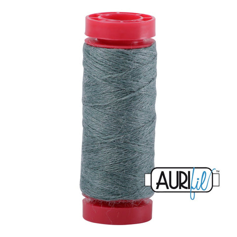 Aurifil LANA WOOL 8886 Sea Green Melange 12 Weight Wt 50 Meters 54 Yards Spool Quilt Wool Quilting Thread