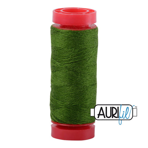 Aurifil LANA WOOL 8962 Chartreuse Grass Green 12 Weight Wt 50 Meters 54 Yards Spool Quilt Wool Quilting Thread