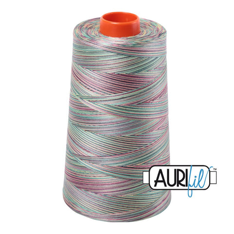 AURIFIL Variegated Cone 3817 Marrakesh Rainbow Egyptian Mako Cotton 50 Weight Wt 5900 Meters 6452 Yards Quilt Cotton Quilting Thread