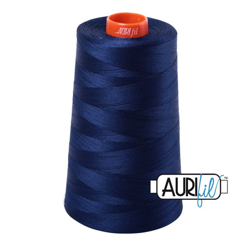 AURIFIL Cone 2784 Dark Navy Blue Egyptian Mako Cotton 50 Weight Wt 5900 Meters 6452 Yards Quilt Cotton Quilting Thread