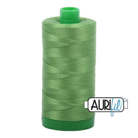 AURIFIL 1114 Grass Green MAKO 40 Weight Wt 1000m 1094y Spool Quilt Cotton Quilting Thread