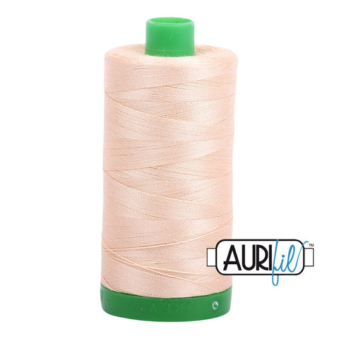 AURIFIL 2315 Pale Flesh MAKO 40 Weight Wt 1000m 1094y Spool Quilt Cotton Quilting Thread