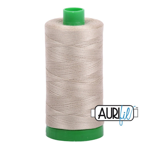 AURIFIL 2324 Stone MAKO 40 Weight Wt 1000m 1094y Quilt Cotton Quilting Thread