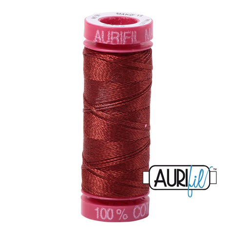 AURIFIL 2355 Rust MAKO 12 Weight Wt 54 Yards Spool Quilt Cotton Quilting Thread