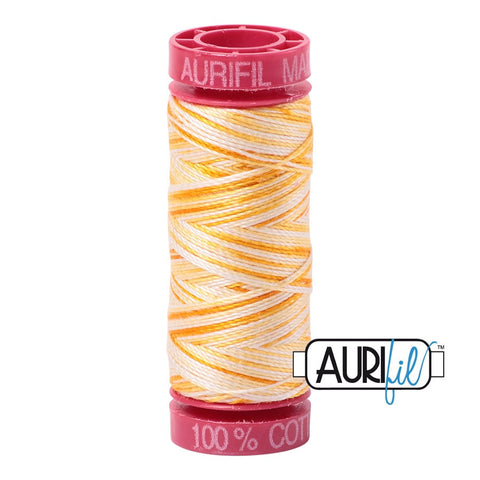 AURIFIL 4658 Limoni di Monterosso Variegated Mako 12 Weight Wt 50M 54 Yards Spool Quilt Cotton Quilting Thread