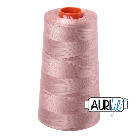 AURIFIL Cone 2375 Antique Blush Mauve Pink GPP Egyptian Mako Cotton 50 Weight Wt 5900 Meters 6452 Yards Quilt Cotton Quilting Thread