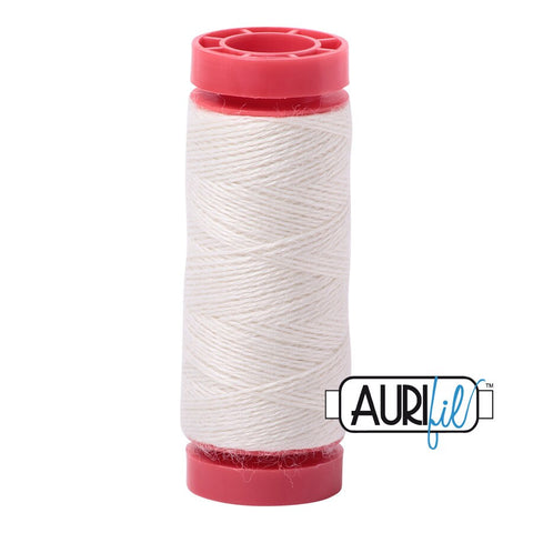 Aurifil LANA WOOL 8021 Off White 12 Weight Wt 50 Meters 54 Yards Spool Quilt Wool Quilting Thread