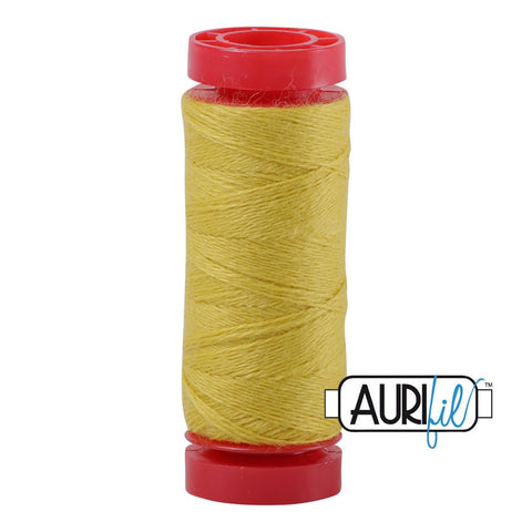 Aurifil LANA WOOL 8120 Lemon Yellow 12 Weight Wt 50 Meters 54 Yards Spool Quilt Wool Quilting Thread