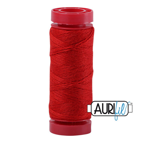 Aurifil LANA WOOL 8250 True Red 12 Weight Wt 50 Meters 54 Yards Spool Quilt Wool Quilting Thread