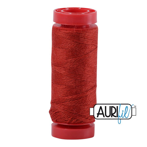 Aurifil LANA WOOL 8248 Red Orange 12 Weight Wt 50 Meters 54 Yards Spool Quilt Wool Quilting Thread