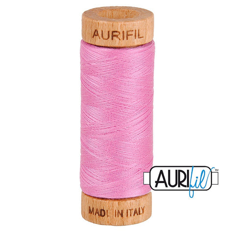 AURIFIL 2479 Medium Orchid Pink MAKO 80 Weight Wt 274 meters 300 yards Spool Quilt Hand Applique Cotton Quilting Thread