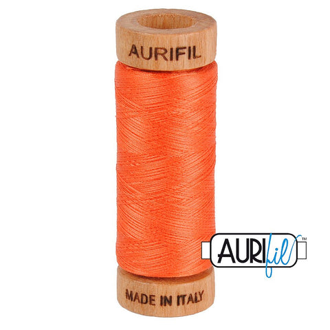 AURIFIL 1154 Dusty Orange MAKO 80 Weight Wt 274 meters 300 yards Spool Quilt Hand Applique Cotton Quilting Thread