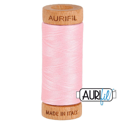 AURIFIL 2423 Baby Pink MAKO 80 Weight Wt 274 meters 300 yards Spool Quilt Hand Applique Cotton Quilting Thread