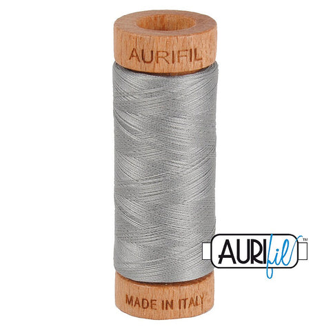 AURIFIL 2620 Stainless Steel Graphite Grey Gray Neutral MAKO 80 Weight Wt 274 meters 300 yards Quilt Hand Applique Cotton Quilting Thread