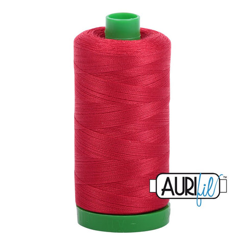 AURIFIL 2250 Red MAKO 40 Weight Wt 1000m 1094y Spool Quilt Cotton Quilting Thread