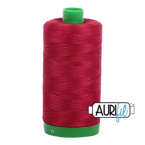 AURIFIL 2260 Red Wine MAKO 40 Weight Wt 1000m 1094y Spool Quilt Cotton Quilting Thread