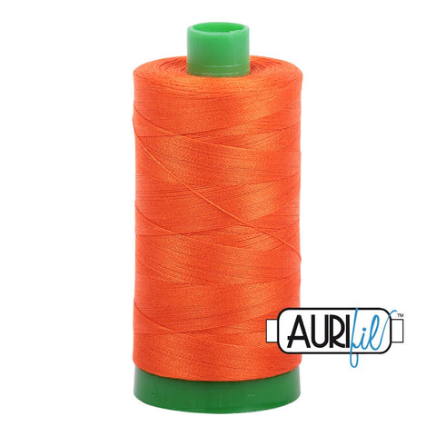 AURIFIL 1104 Neon Orange MAKO 40 Weight Wt 1000m 1094y Spool Quilt Cotton Quilting Thread