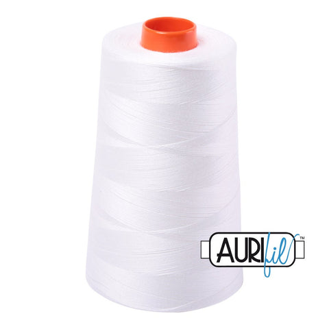 AURIFIL Cone 2021 Natural White Egyptian Mako Cotton 50 Weight Wt 5900 Meters 6452 Yards Quilt Cotton Quilting Thread