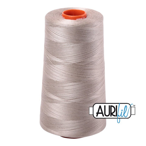 AURIFIL Cone 5011 Rope Beige Egyptian Mako Cotton 50 Weight Wt 5900 Meters 6452 Yards Quilt Cotton Quilting Thread