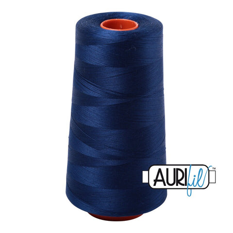 AURIFIL Cone 2780 Dark Delft Blue Navy Egyptian Mako Cotton 50 Weight Wt 5900 Meters 6452 Yards Quilt Cotton Quilting Thread