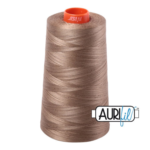 AURIFIL Cone 2370 Sandstone Tan Brown Egyptian Mako Cotton 50 Weight Wt 5900 Meters 6452 Yards Quilt Cotton Quilting Thread