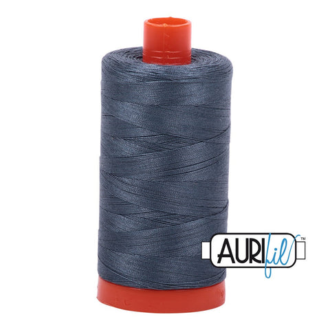 AURIFIL 1158 Medium Grey Gray Charcoal MAKO 50 Weight Wt 1300m 1422y Spool Quilt Cotton Quilting Thread