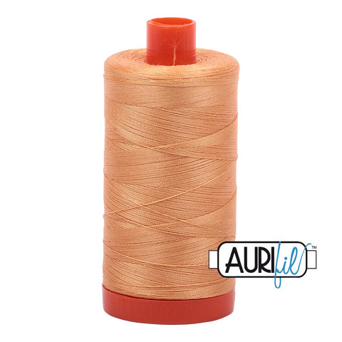 AURIFIL 2214 Golden Honey MAKO 50 Weight Wt 1300m 1422y Spool Quilt Cotton Quilting Thread