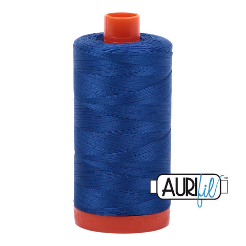 AURIFIL 2735 Medium Blue MAKO 50 Weight Wt 1300m 1422y Spool Sapphire Royal Blue Quilt Cotton Quilting Thread