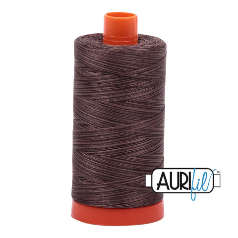 AURIFIL Variegated 4671 Mocha Mousse MAKO 50 Weight Wt 1300m 1422y Chocolate Brown Spool Quilt Cotton Quilting Thread