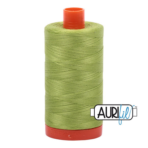 AURIFIL 1231 Spring Green MAKO 50 Weight Wt 1300m 1422y Spool Quilt Cotton Quilting Thread