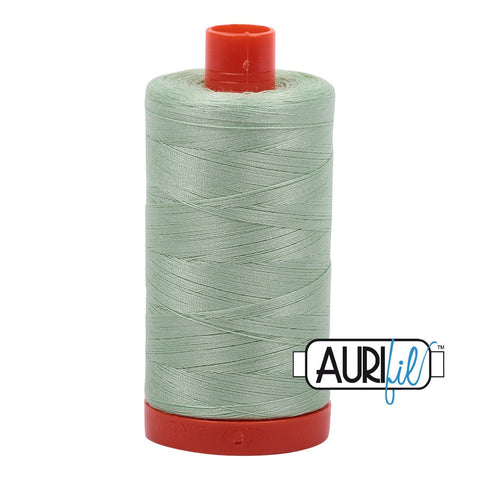 AURIFIL 2880 Pale Green MAKO 50 Weight Wt 1300m 1422y Spool Light Green Seafoam Quilt Cotton Quilting Thread