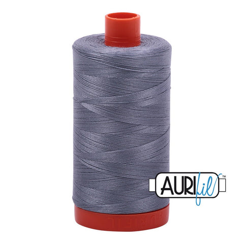 AURIFIL 6734 Swallow MAKO 50 Weight Wt 1300m 1422y Spool Graphite Blue Gray Grey Quilt Cotton Quilting Thread