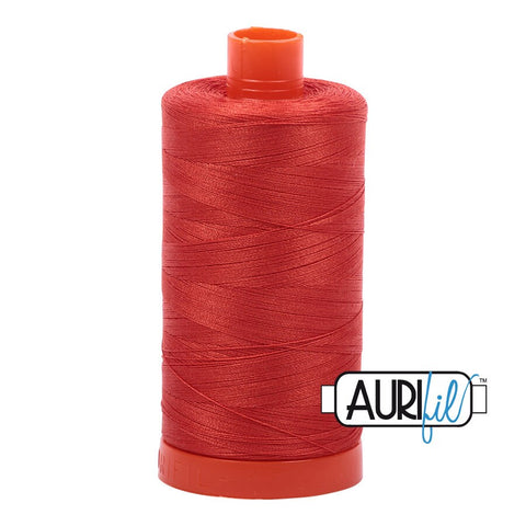 AURIFIL 2245 Red Orange MAKO 50 Weight Wt 1300m 1422y Spool Quilt Cotton Quilting Thread