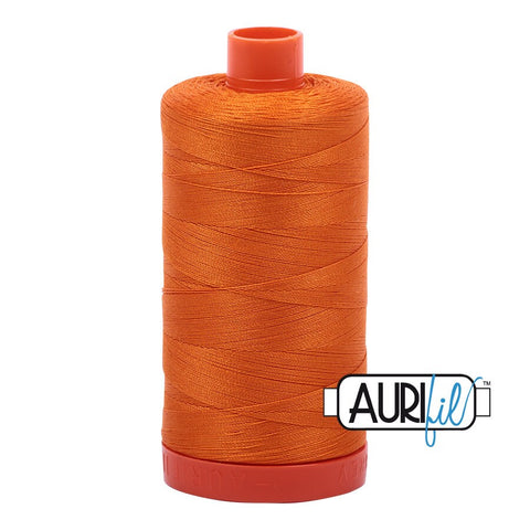 AURIFIL 1133 Bright Orange Pumpkin MAKO 50 Weight Wt 1300m 1422y Spool Quilt Cotton Quilting Thread