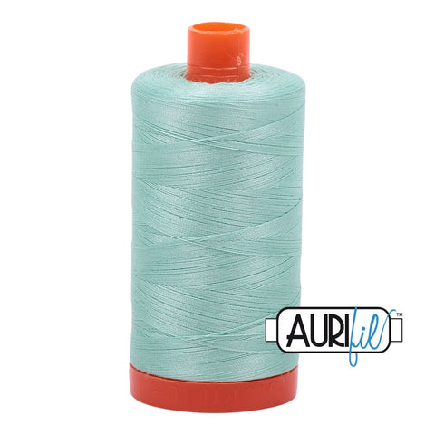 AURIFIL 2830 Mint MAKO 50 Weight Wt 1300m 1422y Spool Light Green Seafoam Quilt Cotton Quilting Thread