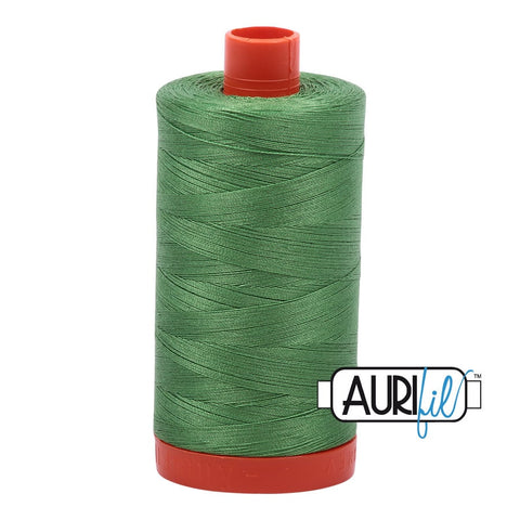 AURIFIL 2884 Green Yellow MAKO 50 Weight Wt 1300m 1422y Spool Medium Green Quilt Cotton Quilting Thread