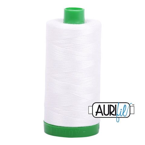 AURIFIL 2021 Natural White MAKO 40 Weight Wt 1000m 1094y Quilt Cotton Quilting Thread