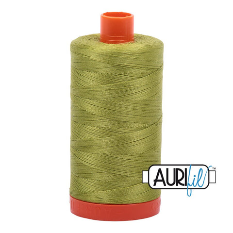 AURIFIL 1147 Light Leaf Green MAKO 50 Weight Wt 1300m 1422y Spool Quilt Cotton Quilting Thread