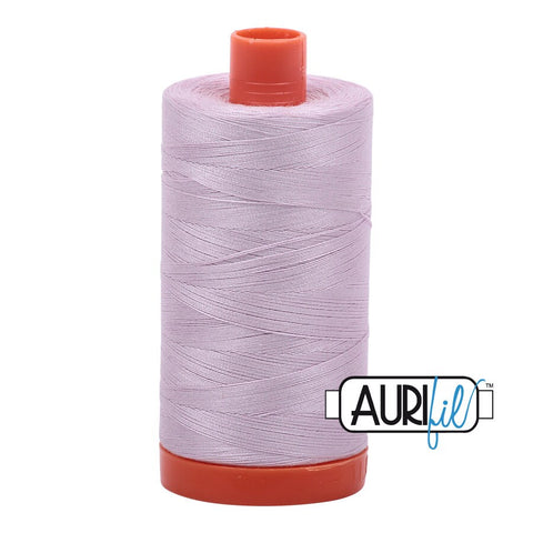 AURIFIL 2564 Pale Lilac Purple MAKO 50 Weight Wt 1300m 1422y Spool Quilt Cotton Quilting Thread