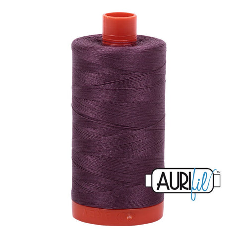 AURIFIL 2568 Mulberry Purple MAKO 50 Weight Wt 1300m 1422y Spool Quilt Cotton Quilting Thread