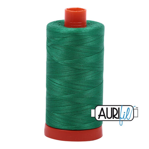 AURIFIL 2865 Emerald Green MAKO 50 Weight Wt 1300m 1422y Spool Kelly Green Quilt Cotton Quilting Thread