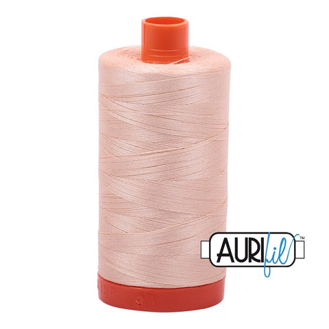 AURIFIL 2205 Flesh Pink MAKO 50 Weight Wt 1300m 1422y Spool Quilt Cotton Quilting Thread