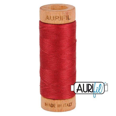 AURIFIL 1103 Burgundy Red MAKO 80 Weight Wt 274 meters 300 yards Spool Quilt Hand Applique Cotton Quilting Thread