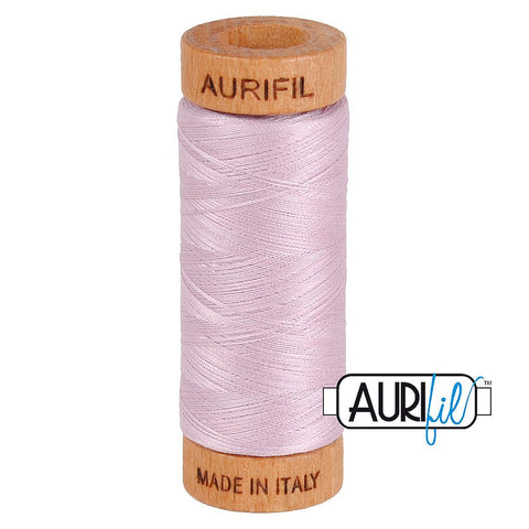 AURIFIL 2510 Light Lilac Lavender Purple MAKO 80 Weight Wt 274 meters 300 yards Spool Quilt Hand Applique Cotton Quilting Thread