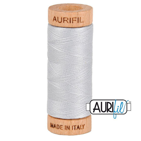 AURIFIL 2600 Dove Grey Gray Neutral MAKO 80 Weight Wt 274 meters 300 yards Spool Quilt Hand Applique Cotton Quilting Thread